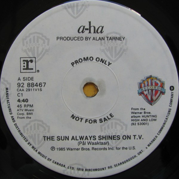 Accords et paroles The Sun Always Shines On T.V. A-Ha