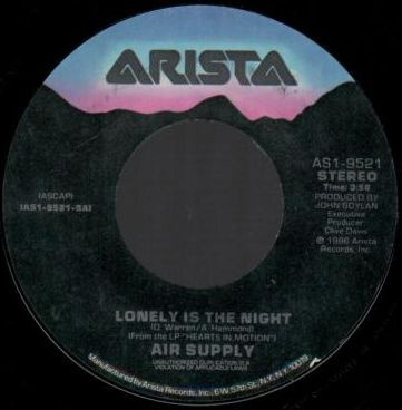 Accords et paroles Lonely is the night Air Supply