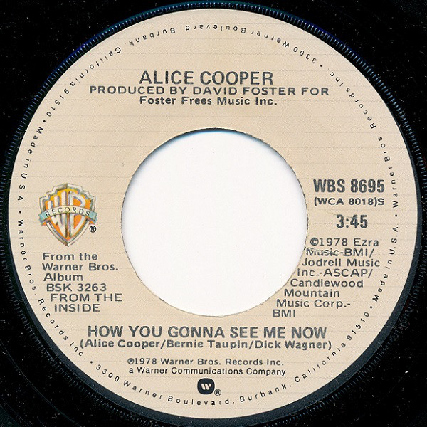 Accords et paroles How You Gonna See Me Now Alice Cooper