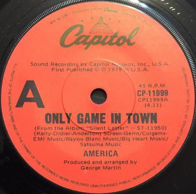 Accords et paroles Only Game In Town America