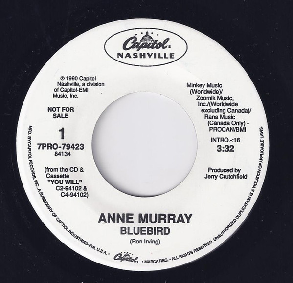 Accords et paroles Bluebird Anne Murray