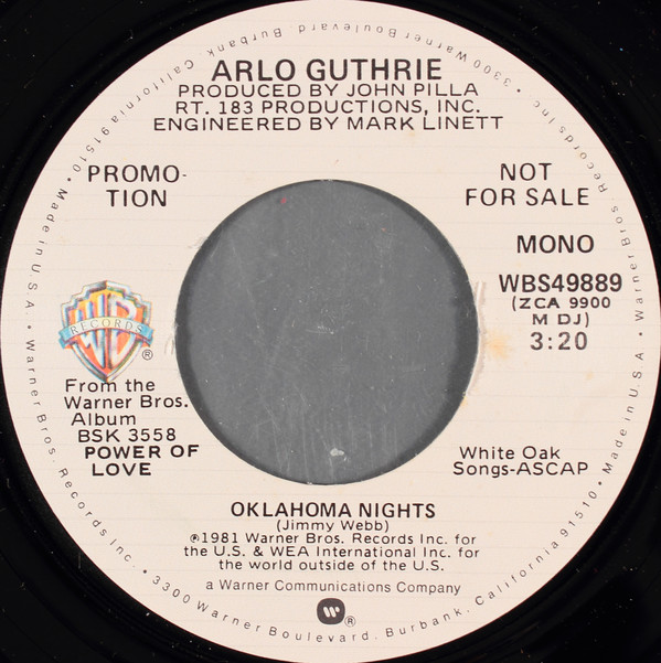 Accords et paroles Oklahoma Nights Arlo Guthrie