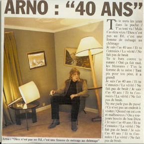 Accords et paroles 40 Ans Arno