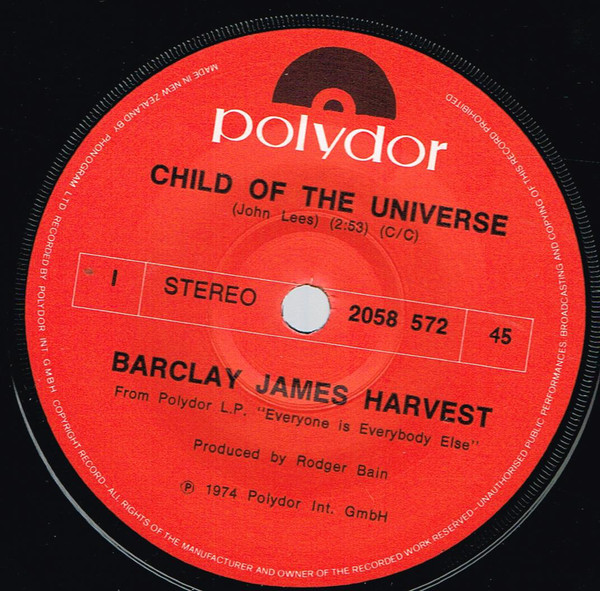 Accords et paroles Child Of The Universe Barclay James Harvest