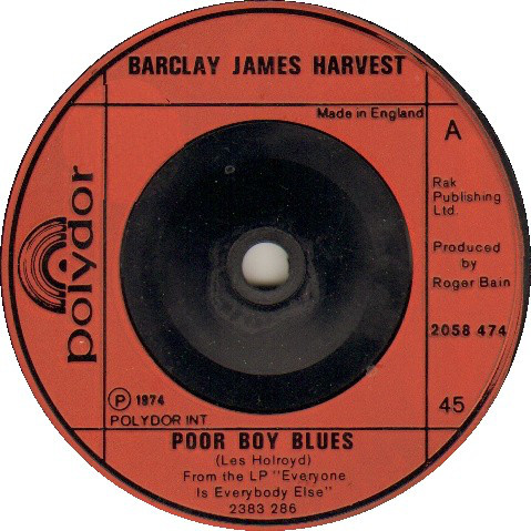 Accords et paroles Poor Boy Blues Barclay James Harvest