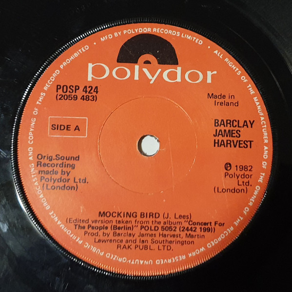 Accords et paroles Rock'n'Roll Lady Barclay James Harvest