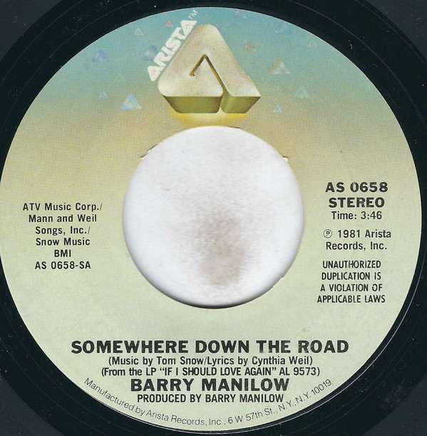 Accords et paroles Somewhere Down The Road Barry Manilow