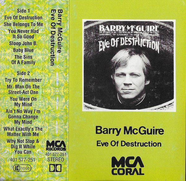 Accords et paroles Eve of Destruction Barry McGuire