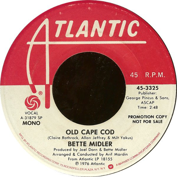 Accords et paroles Old Cape Cod Bette Midler