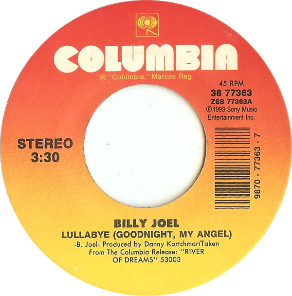 Accords et paroles Lullabye Goodnight My Angel Billy Joel