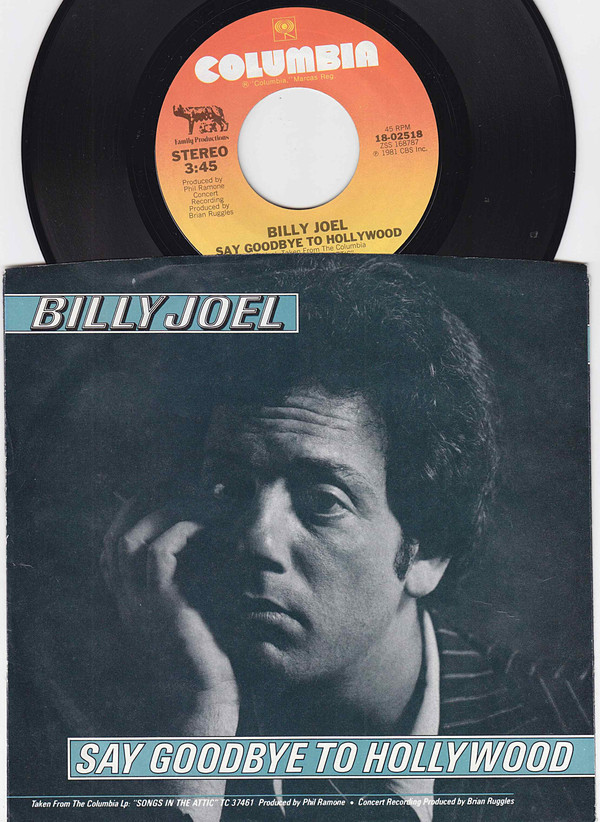 Accords et paroles Say goodbye to hollywood Billy Joel