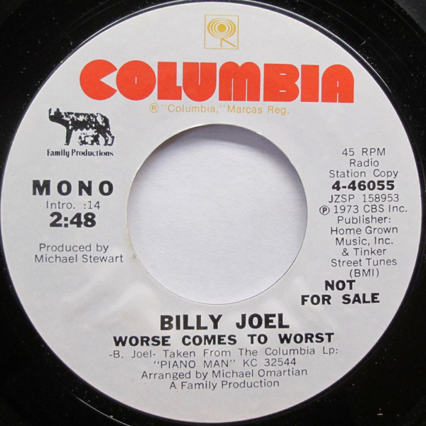 Accords et paroles Worse Comes To Worst Billy Joel