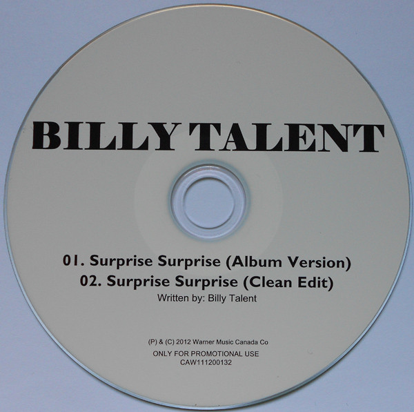 Accords et paroles Surprise Surprise Billy Talent