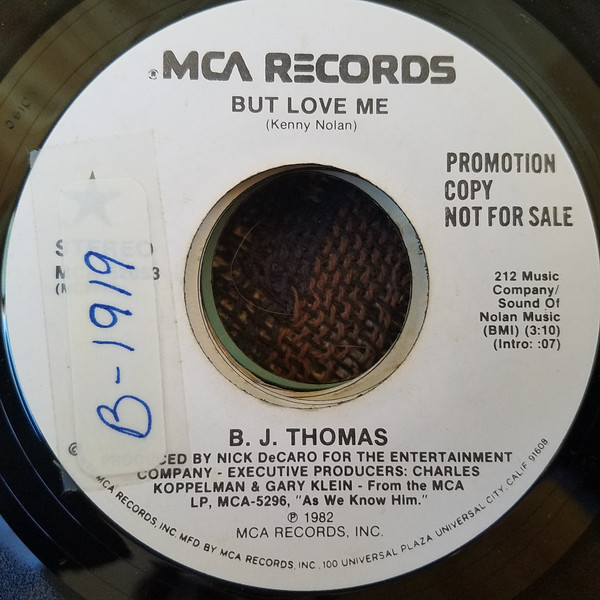 Accords et paroles But Love Me B.J. Thomas