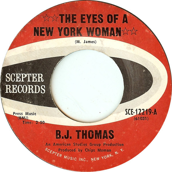 Accords et paroles The Eyes Of A New York Woman B.J. Thomas