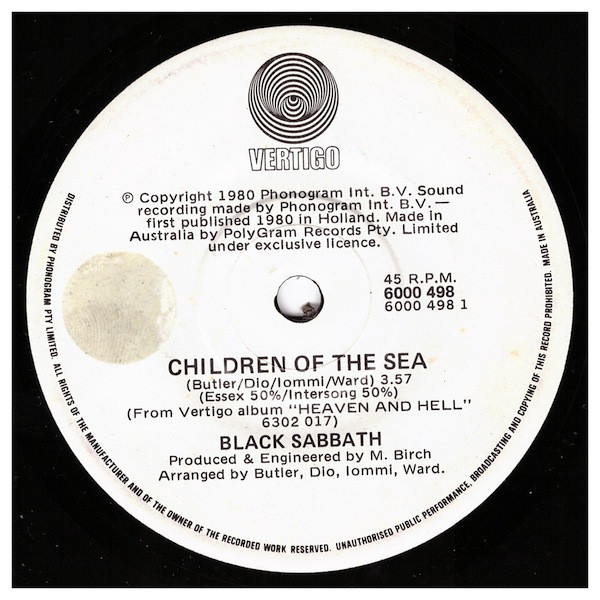 Accords et paroles Children Of The Sea Black Sabbath