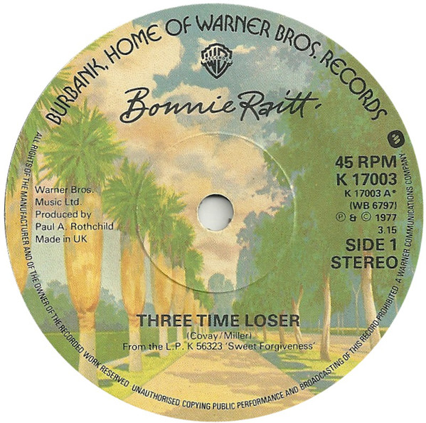 Accords et paroles Three Time Loser Bonnie Raitt