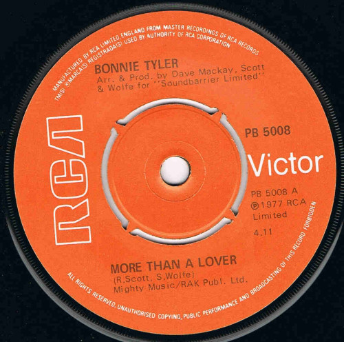 Accords et paroles More than a lover Bonnie Tyler