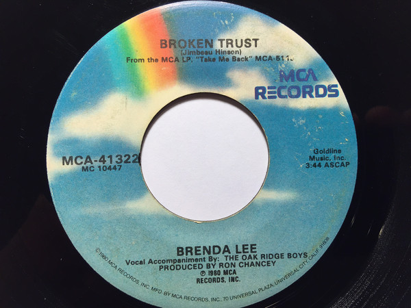 Accords et paroles Broken Trust Brenda Lee