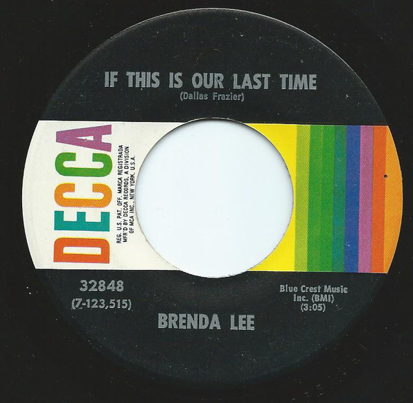 Accords et paroles Everybody's Reaching Out For Someone Brenda Lee