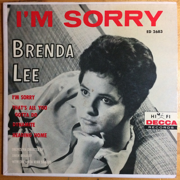 Accords et paroles I'm Sorry Brenda Lee