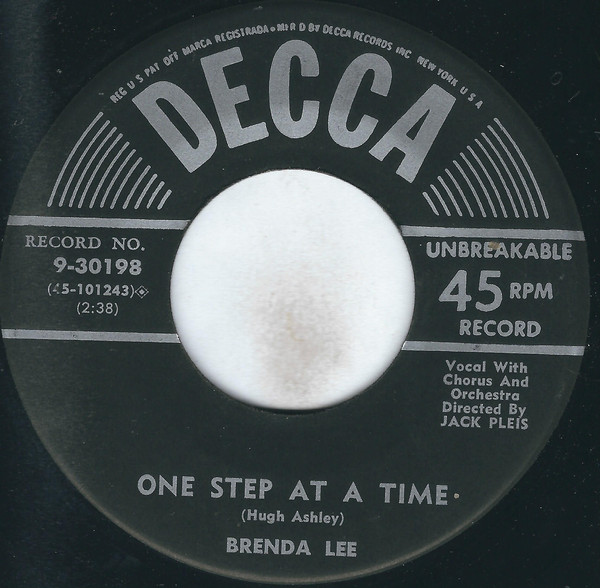 Accords et paroles One Step At A Time Brenda Lee