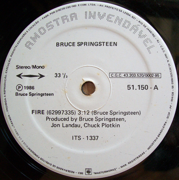 Accords et paroles Fire Bruce Springsteen