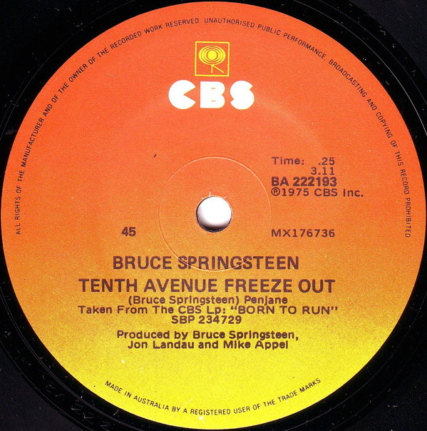 Accords et paroles Tenth Avenue Freeze Out Bruce Springsteen