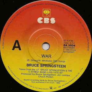 Accords et paroles War Bruce Springsteen