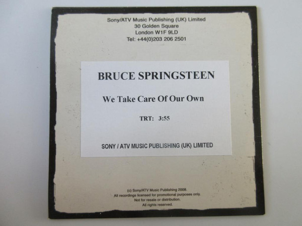 Accords et paroles We Take Care Of Our Own Bruce Springsteen