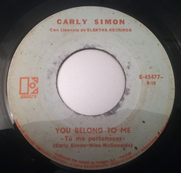 Accords et paroles You Belong To Me Carly Simon