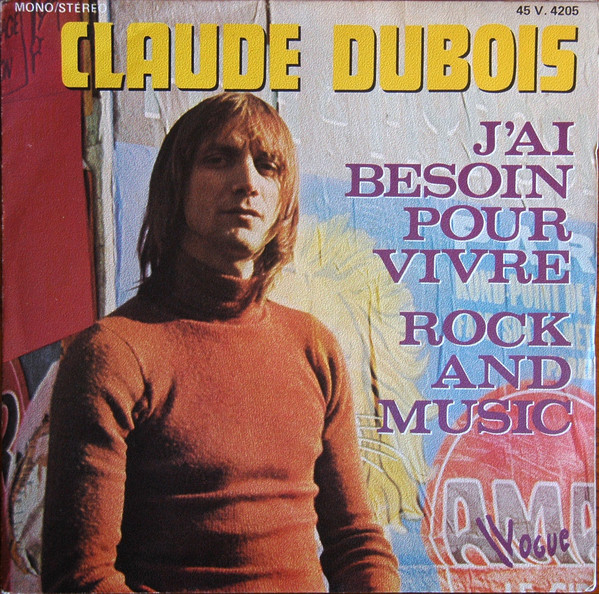 Accords et paroles Besoin pour vivre Claude Dubois