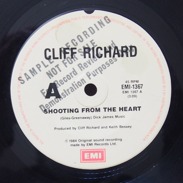 Accords et paroles Shooting From The Heart Cliff Richard