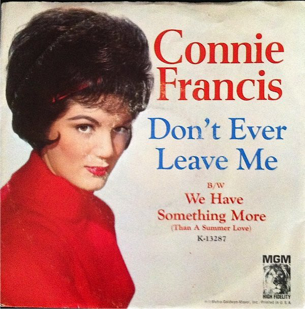Accords et paroles Dont Ever Leave Me Connie Francis