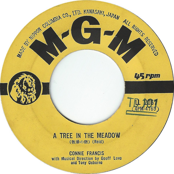 Accords et paroles Tree In The Meadow Connie Francis