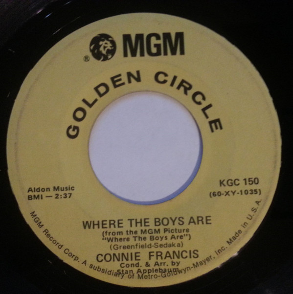 Accords et paroles Where the Boys Are Connie Francis