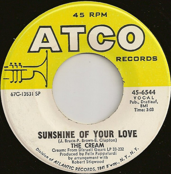 Accords et paroles Sunshine Of Your Love Cream