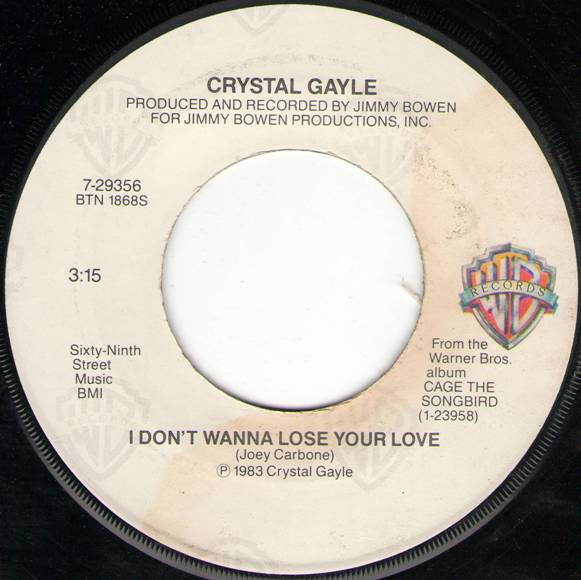 Accords et paroles I Dont Wanna Lose Your Love Crystal Gayle