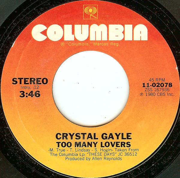 Accords et paroles Too Many Lovers Crystal Gayle