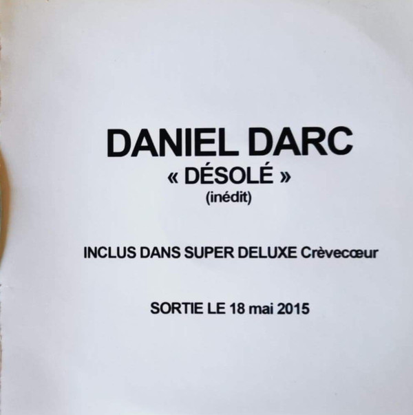 Accords et paroles Désolé Daniel Darc