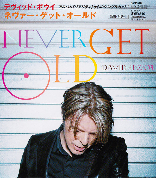 Accords et paroles Never get old David Bowie