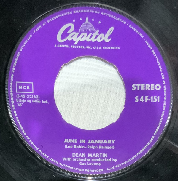 Accords et paroles June In January Dean Martin