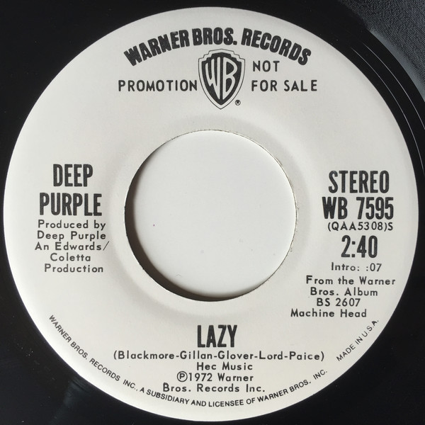 Accords et paroles Lazy Deep Purple