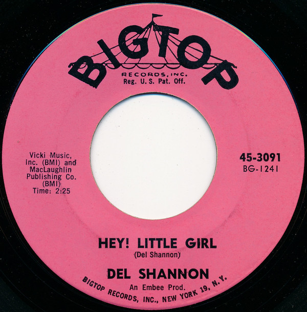 Accords et paroles Hey Little Girl Del Shannon
