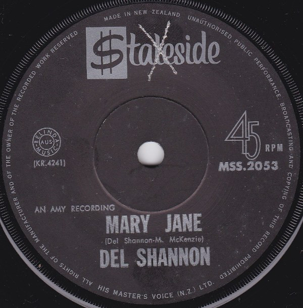 Accords et paroles Mary Jane Del Shannon