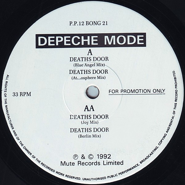Accords et paroles Death's Door Depeche Mode