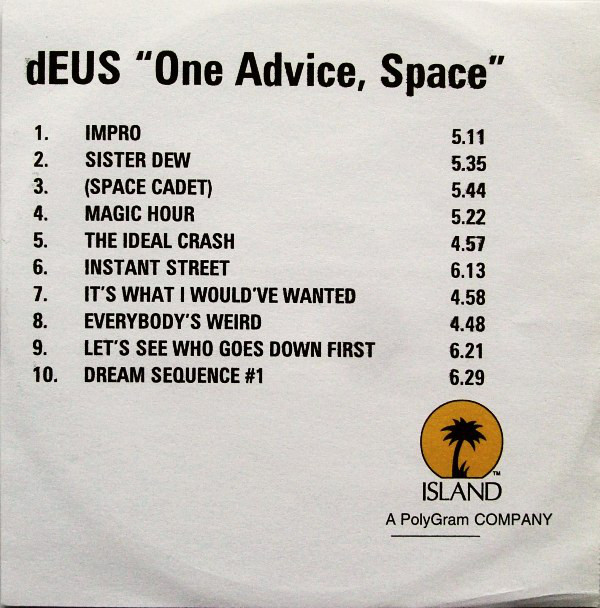 Accords et paroles One Advice Space dEUS