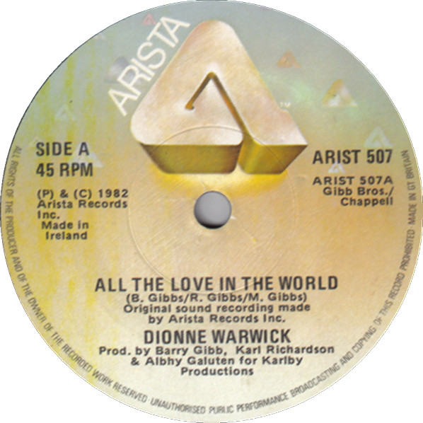Accords et paroles All The Love In The World Dionne Warwick