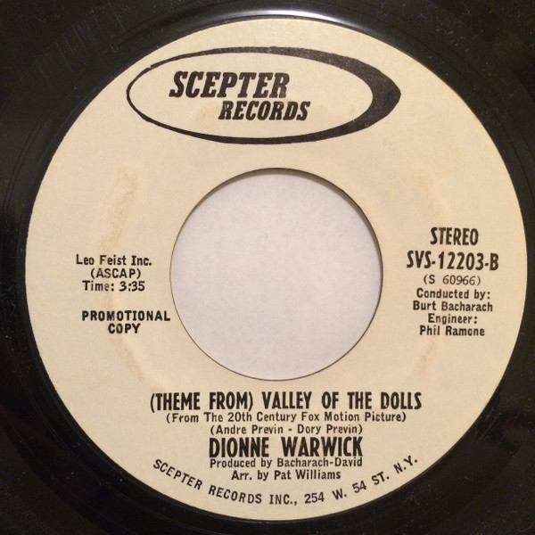 Accords et paroles Theme From Valley Of The Dolls Dionne Warwick