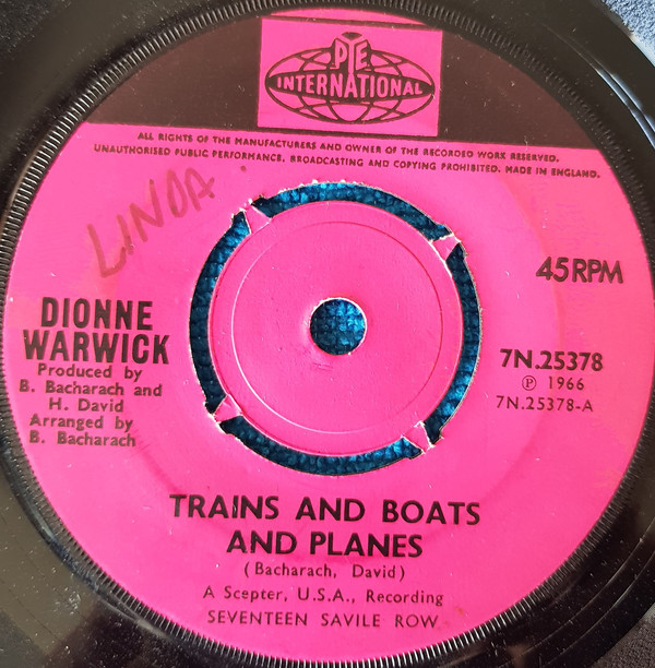 Accords et paroles Trains and boats and planes Dionne Warwick